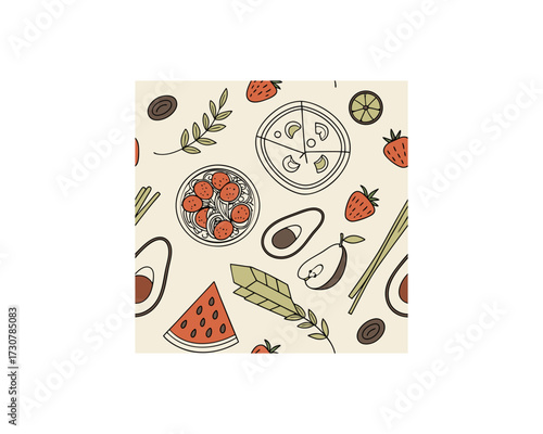 seamless-vector-pattern-with-contemporary-art-food Free SVG Download