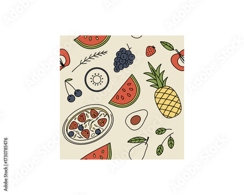 seamless-vector-pattern-with-contemporary-art-food Free SVG Download