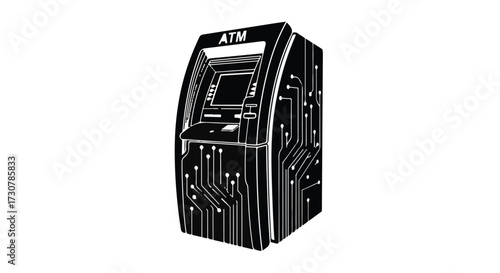 black calculator on white background