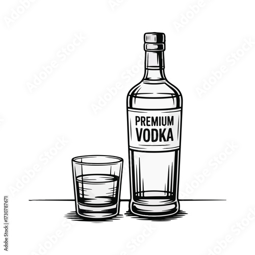 Fun National Vodka Day vector design featuring vodka cocktails, confetti, and celebratory elements in clean flat solid colors for social media, print, and merchandise