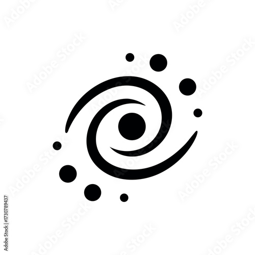 Galaxy spiral design representing outer space and cosmic wonder Vector illustration