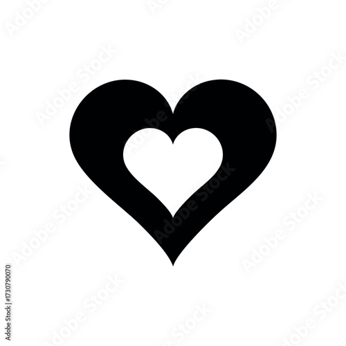 Heart design illustration symbolizing love romance and affection Vector illustration
