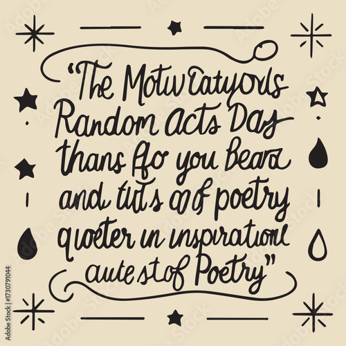 Inspirational Random Acts of Poetry Day design featuring floating letters, poetic typography, paper planes, notebooks, pens, abstract ink shapes, modern vector art, creative posters
