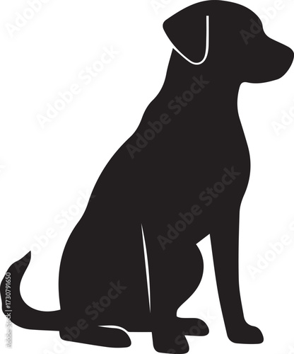 Dog and Deer Silhouette Vector Set – Big Dog, Small Dog, Sitting Dog, Playful Dog, Doe and Deer Wildlife Silhouettes