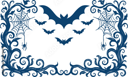 Halloween Dividers Spooky Bats and Spiders Design
