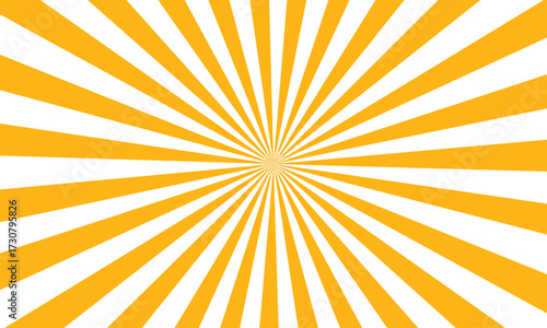 Bright Yellow and White Sunburst Rays Bursting Outward Radial Pattern Background