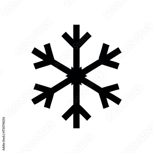 Snowflake design artwork created in clean frosty winter inspired style Vector illustration
