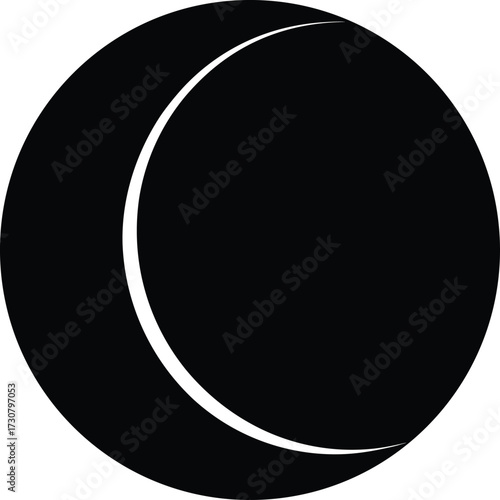 Eclipse solar event silhouette vector art illustration