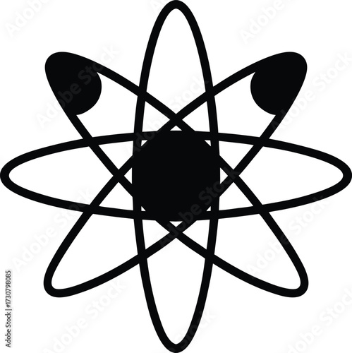 Neutron star space object silhouette vector art illustration