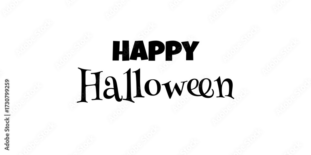 Fototapeta premium Happy Halloween lettering banner, card, background. 
