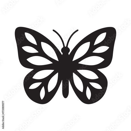 Black butterfly silhouettes, Outline butterflies romantic tattoo, tropical insects stencil, Elegant wild flying moth of various shapes, Set of butterflies, fireflies and butterflies icons isolated on 