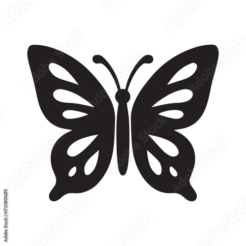 Black butterfly silhouettes, Outline butterflies romantic tattoo, tropical insects stencil, Elegant wild flying moth of various shapes, Set of butterflies, fireflies and butterflies icons isolated on 