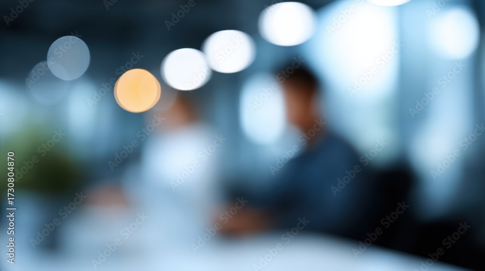 Fototapeta premium A creative office background with a blurred, energetic feel, perfect for a presentation slide.