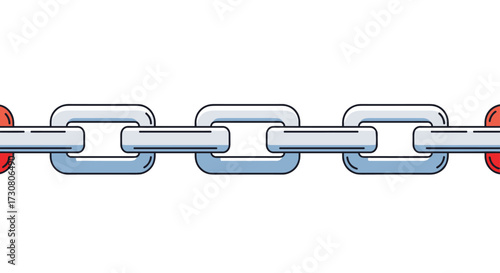 A sturdy metal chain forms a strong connection between two points.