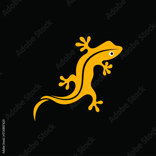 yellow dragon on black background