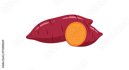 Sweet potatoes are a nutritious root vegetable with vibrant orange flesh.