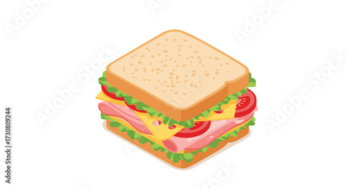 A delicious and satisfying sandwich made with fresh ingredients and served on toasted bread.