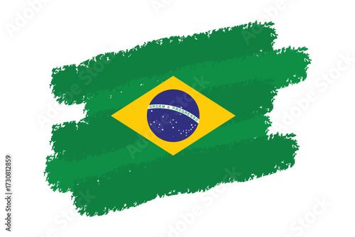 Brazil Brush stroke Flag design