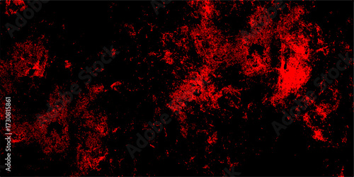 Abstract red grunge reflection of neon cumulus clouds smoke exploding art. Defocused Lights and Dust Particles with soft Red clouds painted texture. Freeze motion of red color fire particles splashing