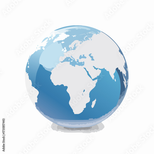 The world in focus a bright and shiny globe presenting continents for global business ventures and