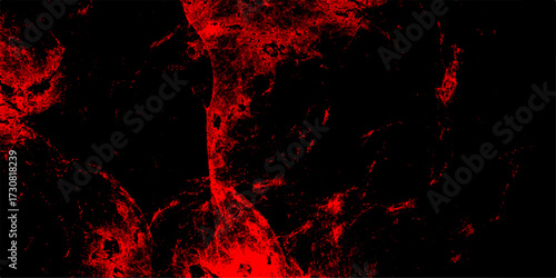 Abstract red grunge reflection of neon cumulus clouds smoke exploding art. Defocused Lights and Dust Particles with soft Red clouds painted texture. Freeze motion of red color fire particles splashing