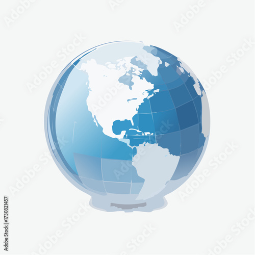 Stylized Globe Illustration Representing Global Connectivity and Worldwide Awareness