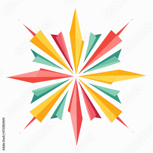 Retro geometric pattern with concentric shapes for vintage styled backgrounds vector design