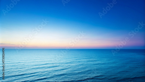 Ocean View with Morning Clouds and Warm Hues