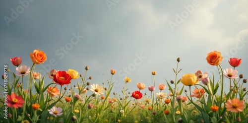 A muted gray backdrop subtly enhances the vibrant, joyful elements of a scene, emphasizing a sense of quiet contentment and subtle happiness , subtle, colorful
