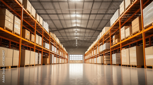 Wallpaper Mural Modern Warehouse Logistics 3D Architectural Rendering Aerial Perspective Industrial Complex Torontodigital.ca