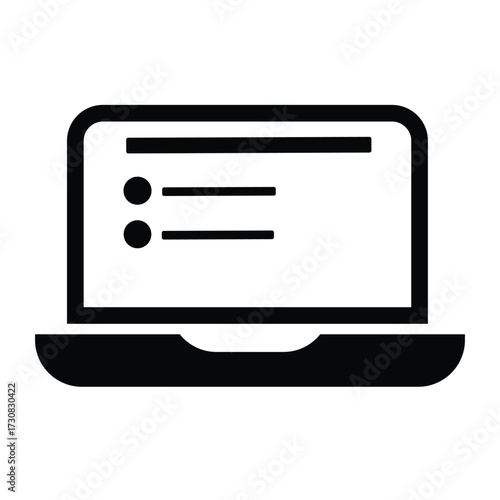 Online checklist icon on a separate notebook on a white background
For website illustration