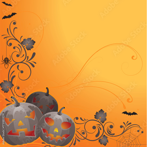Floral Halloween background