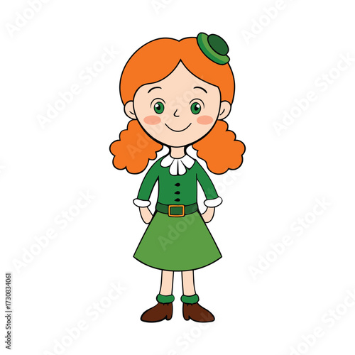 Bright-eyed Irish girl with flowing hair, rosy cheeks, and a warm smile, radiating charm, tradition, and spirited personality rooted in Celtic heritage and pride.
