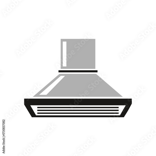 Exhaust hood appliance illustration on transparent background