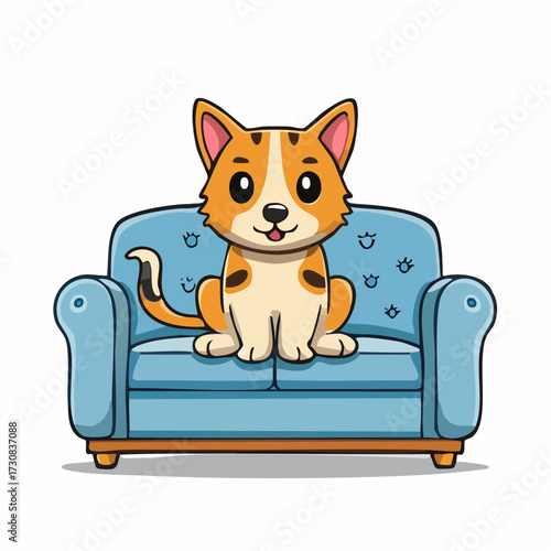 cat sitting on a SOFA