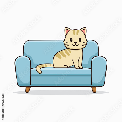 cat sitting on a SOFA
