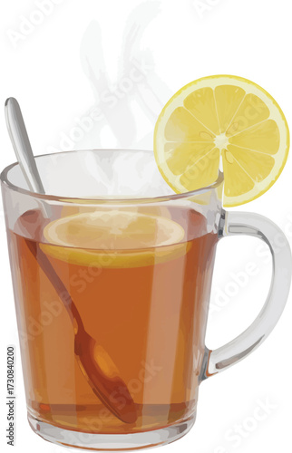 Hot lemon tea, a comforting and healthy beverage