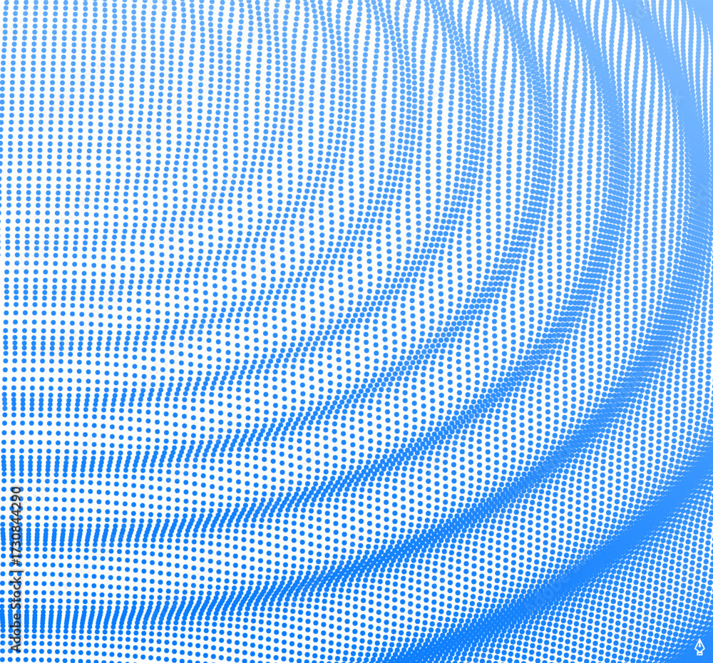 Fototapeta premium 3D wavy background. Ripple effect. Grid surface. Vector illustration for cover, card, postcard, banner, poster, brochure or presentation.