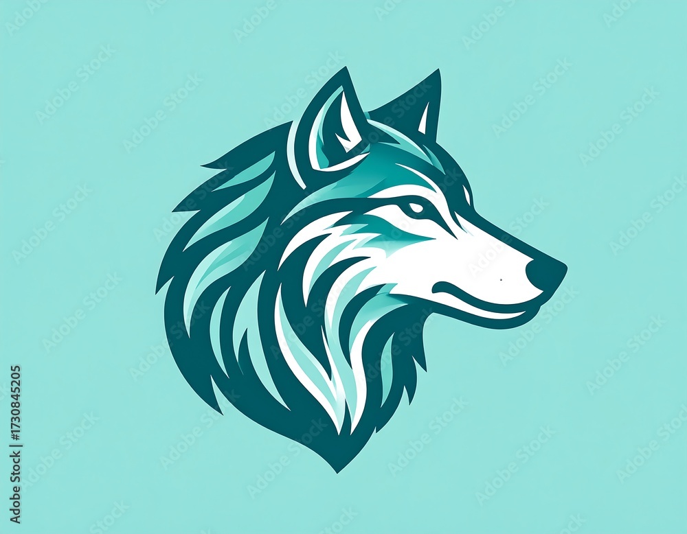 Obraz premium Majestic Wolf Logo Design.