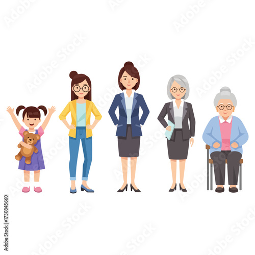 Diverse group of women of different ages.