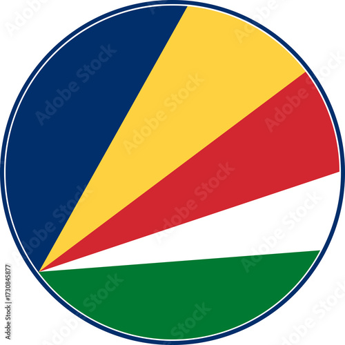 Free Download Seychelles Circle Flag, Seychelles Flag Icon - GFXLoad