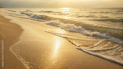Golden Glow Gradient Background Soft Gold Seashore