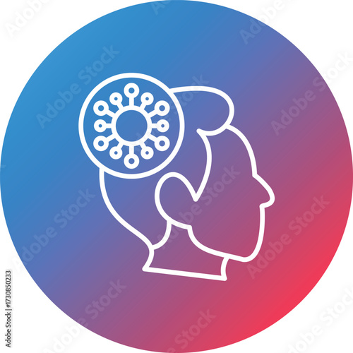 Infection Line Gradient Circle Background Icon