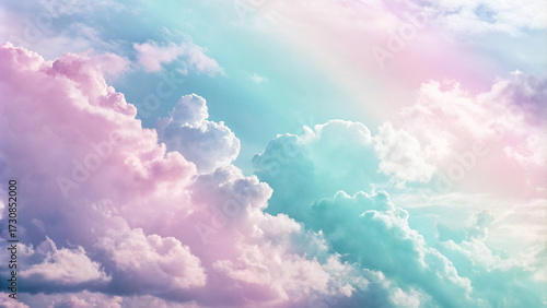 Dreamy Rainbow Pastel Gradient Sky Background