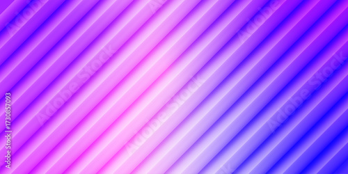 Bright gradient neon diagonal lines abstract background. Vibrant gradient diagonal stripe pattern in pink, purple, and blue tones, modern abstract vector background with dynamic 3D depth effect