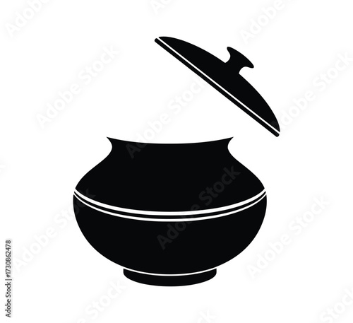 Illustration of an open pot