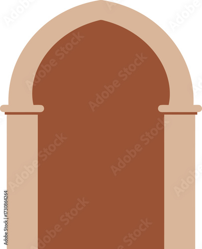 Gothic archway entrance architectural element vintage facade design vector