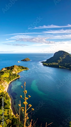 Coastal Fjord Scenic View.