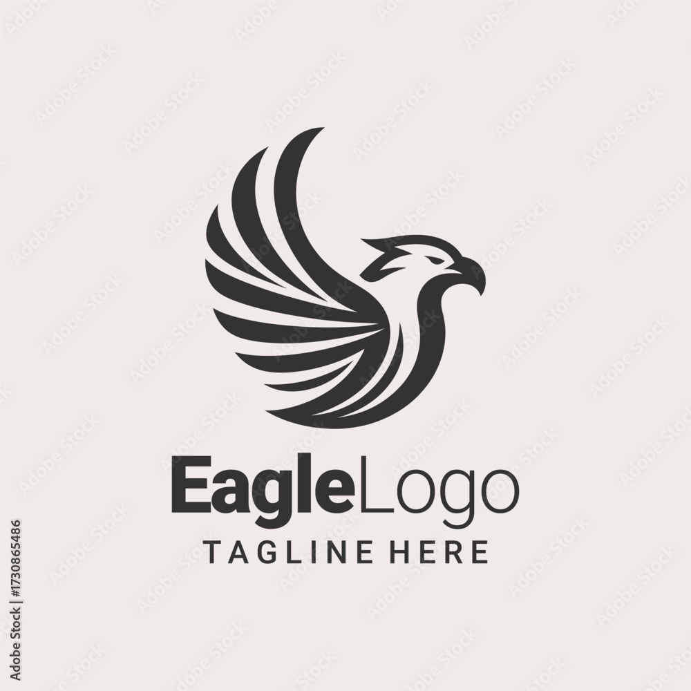 Obraz premium Premium Black White Eagle Mark