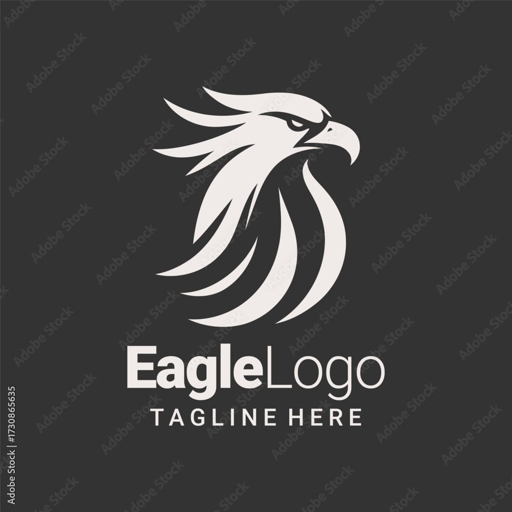 Fototapeta premium Abstract Black White Eagle Icon